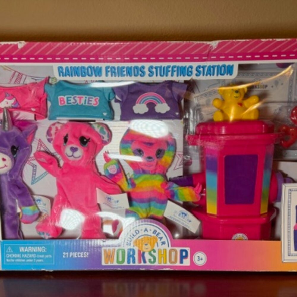 Build-A-Bear Workshop Rainbow Friends Stuffing Station Playset Plush Kit